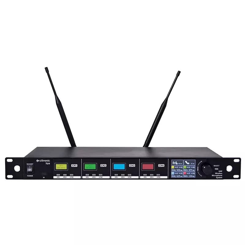 Citronic - TU4-L QUAD LAPEL MICROPHONE UHF 863-865MHZ