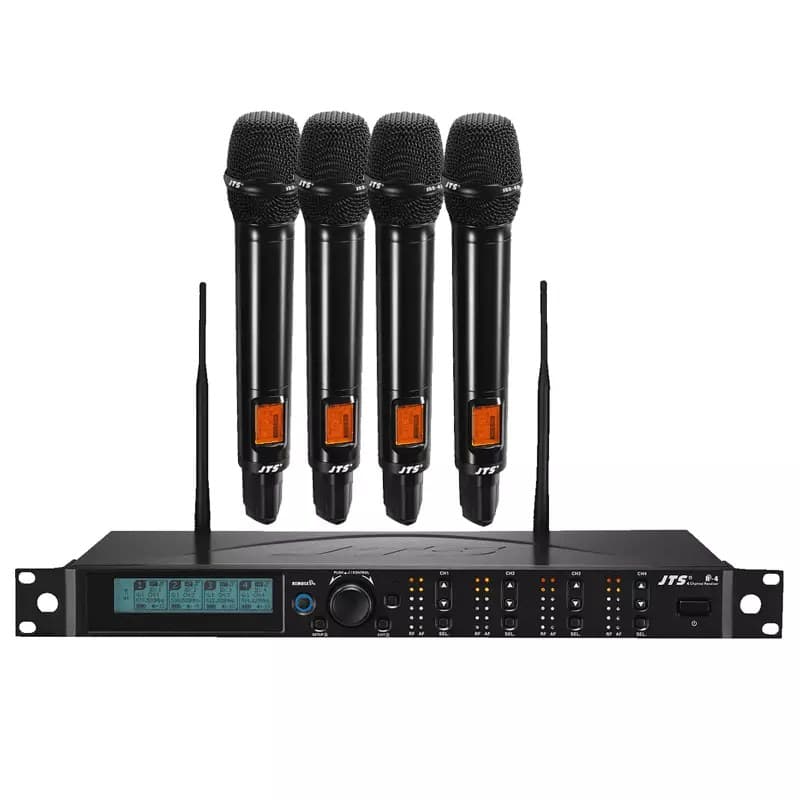 JTS - R-4/JSS-4B x4 QUAD HANDHELD MICROPHONE DIVERSITY UHF 614-650 MHz