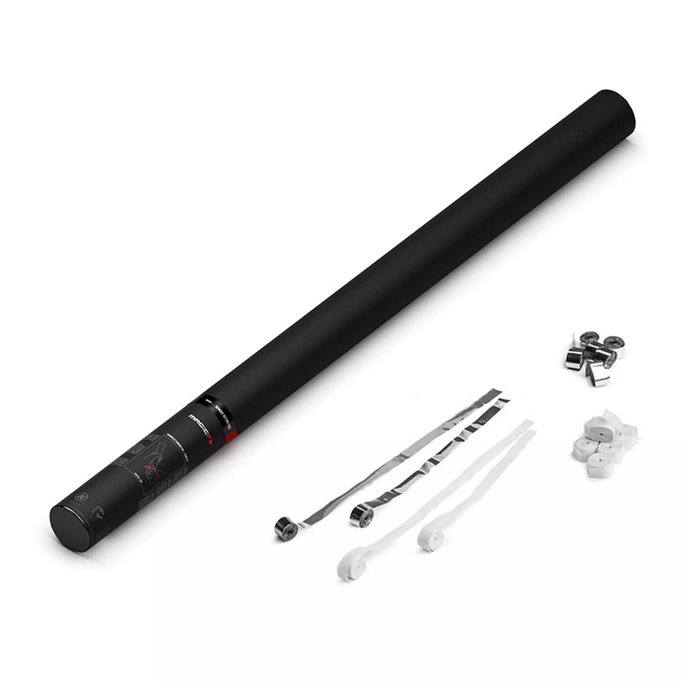 MagicFX - HANDHELD STREAMER CANNON 80CM WHITE & SILVER