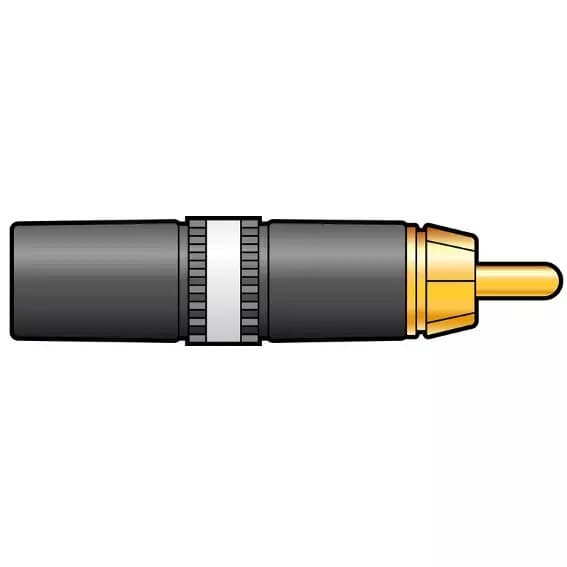 Neutrik - CONNECTOR RCA INLINE MALE BLACK