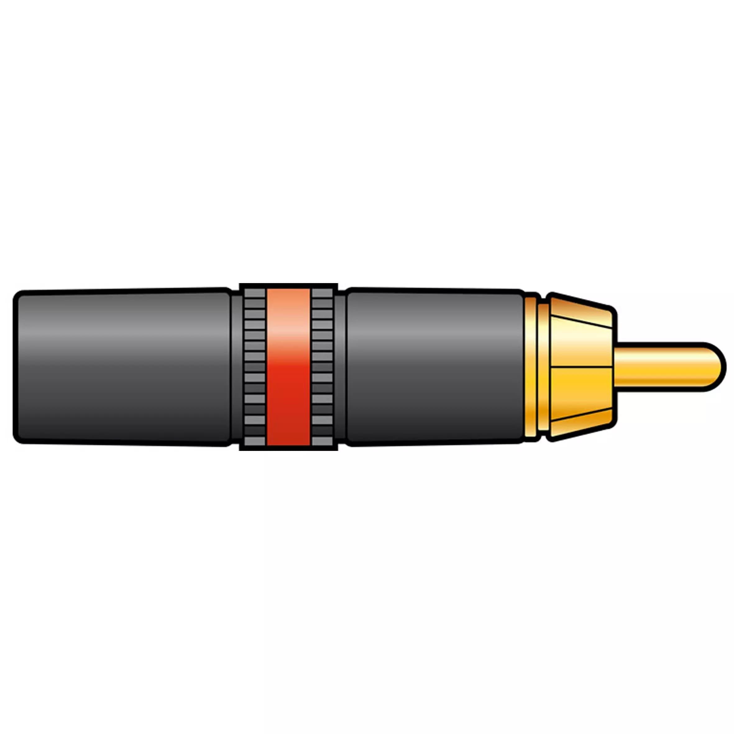 Neutrik - CONNECTOR RCA INLINE MALE RED