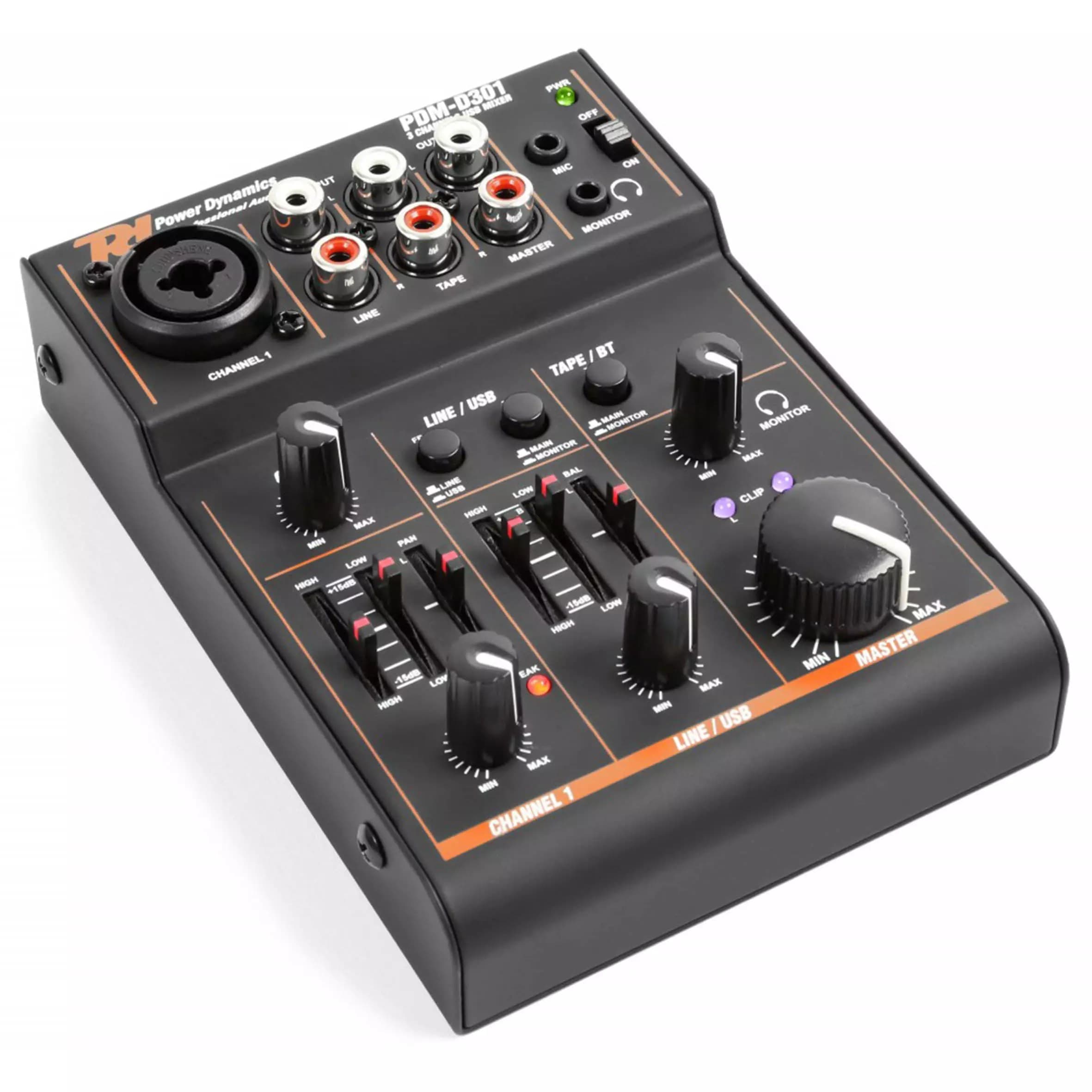 Power Dynamics - PDM PDM-D301 USB MIXER 3CH