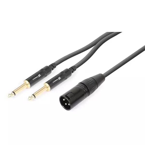 Power Dynamics Connex - PDC CX56-3 SIGNAL LEAD XLR MALE – 2X 6.3MM MONO MALE 3M