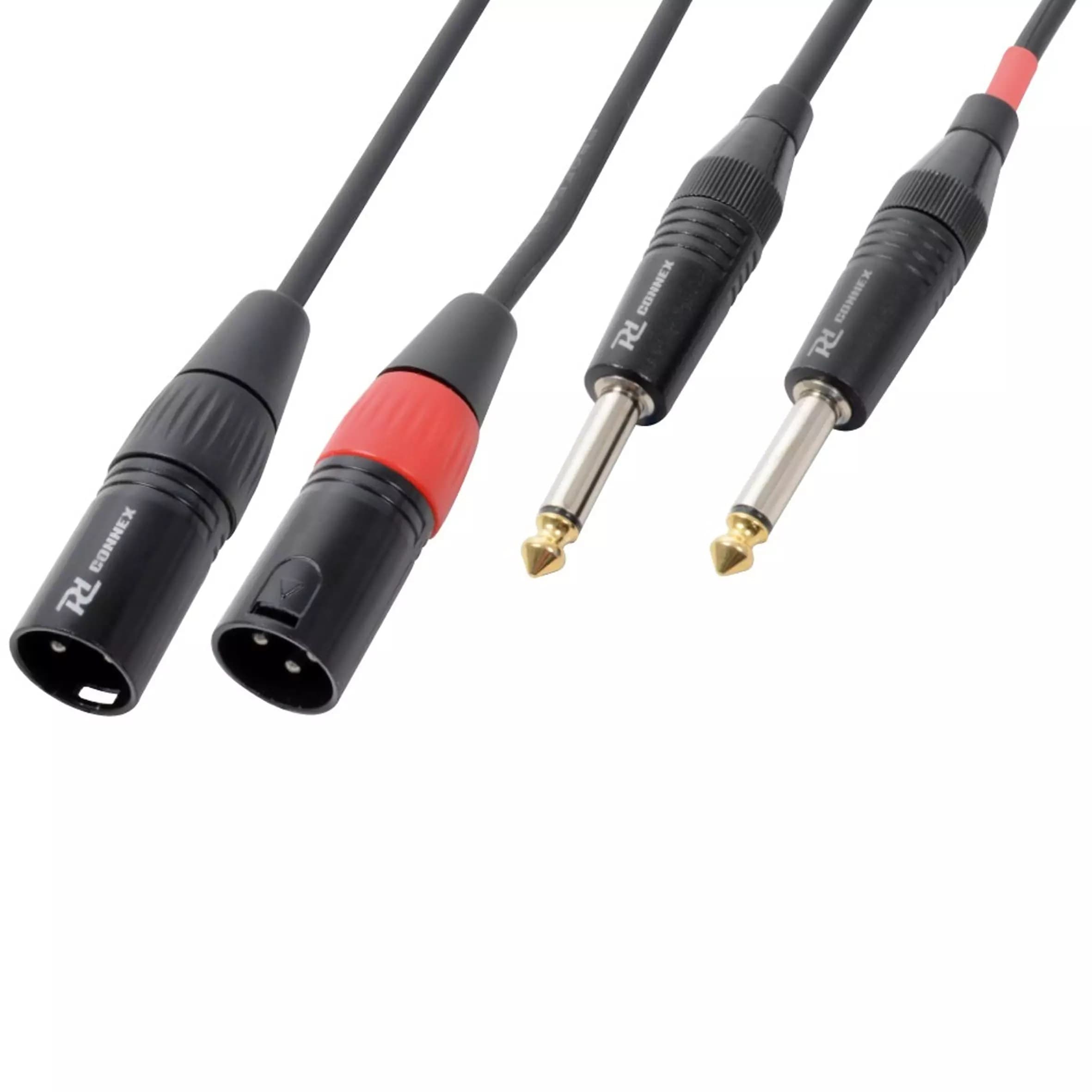 Power Dynamics Connex - PDC CX64-6 SIGNAL LEAD 2X XLR MALE – 2X 6.3MM MONO MALE 6M