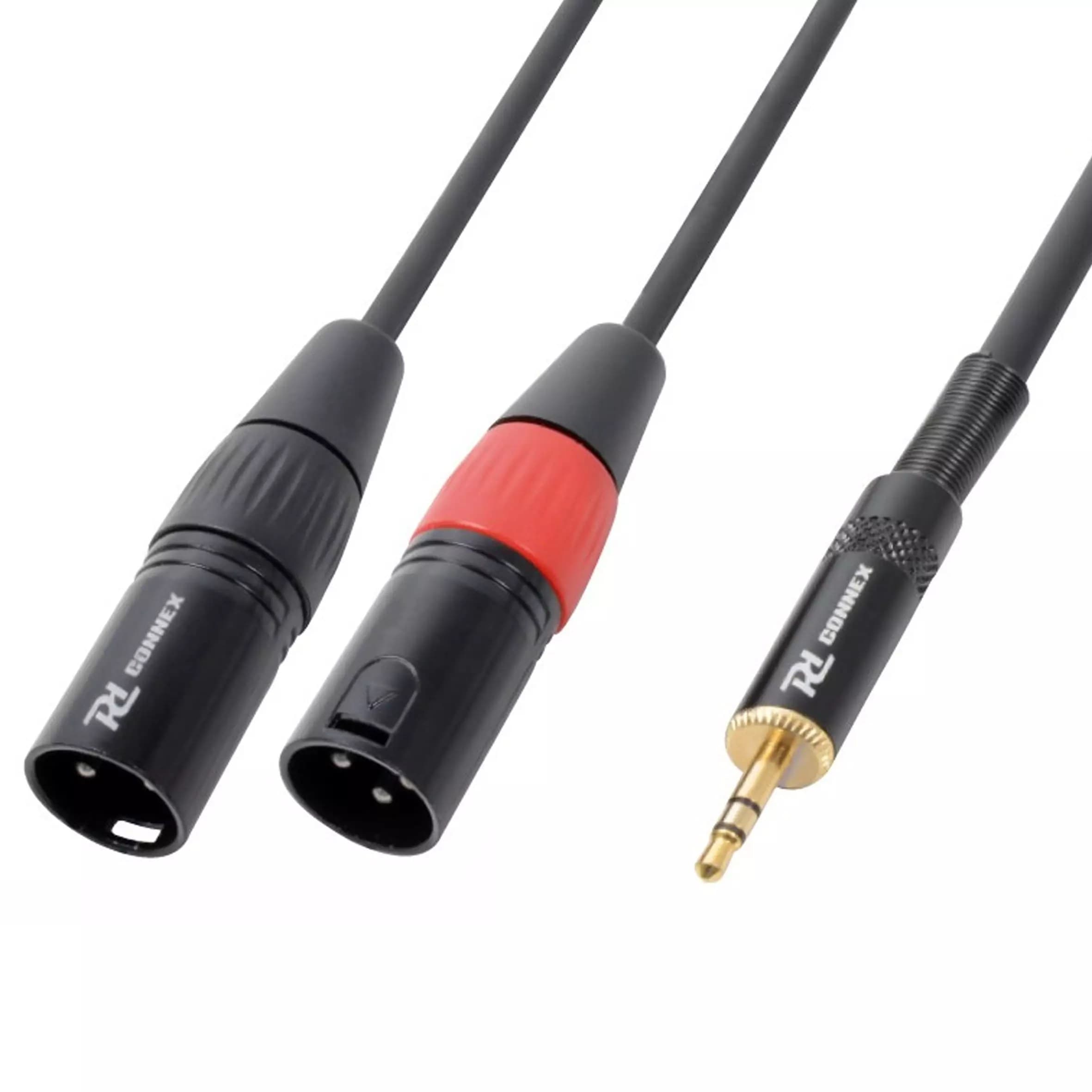 Power Dynamics Connex - PDC CX70-6 SIGNAL LEAD 2X XLR MALE – 3.5MM STEREO MALE 6M