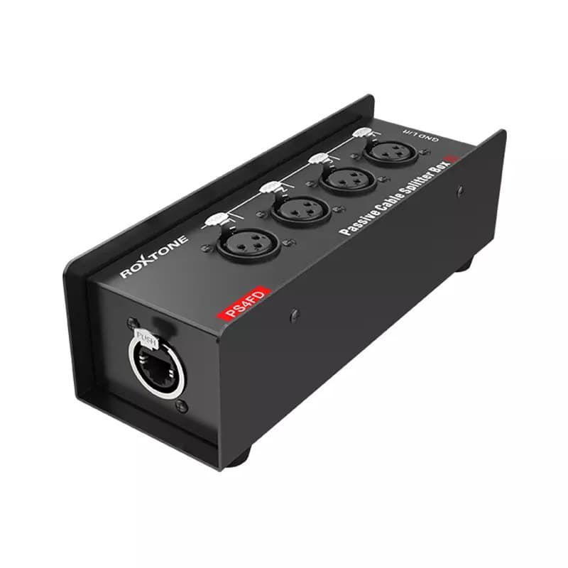 Roxtone - CAT SNAKE SPLITTER BOX 4X XLR FEMALE – ETHERCON RJ45