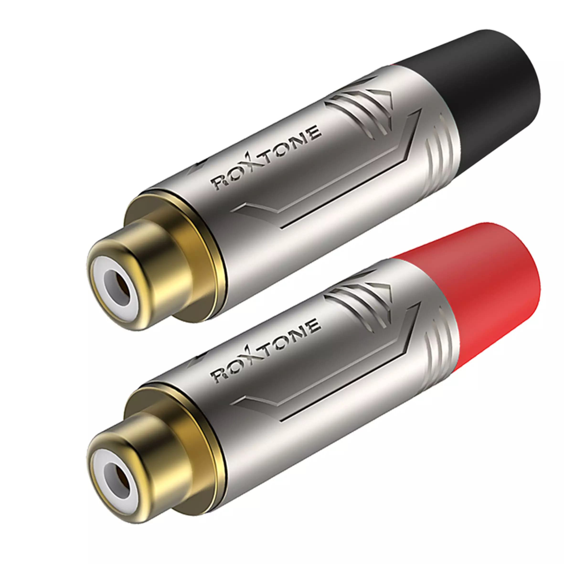Roxtone - CONNECTOR PAIR RCA INLINE FEMALE RED & BLACK