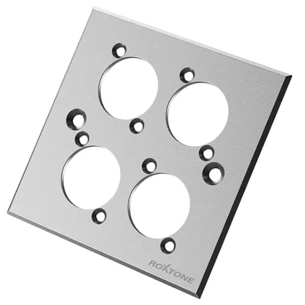 Roxtone - WALLPLATE 4X INSERT SILVER