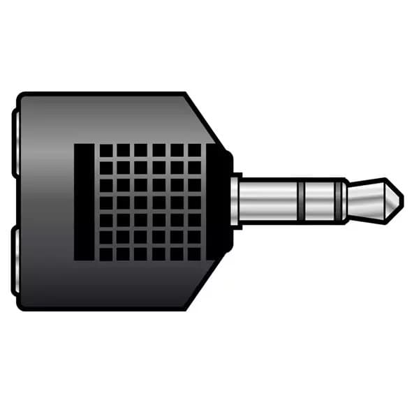 TVA - ADAPTOR 3.5mm STEREO MALE TO 2x 6.3MM STEREO FEMALE