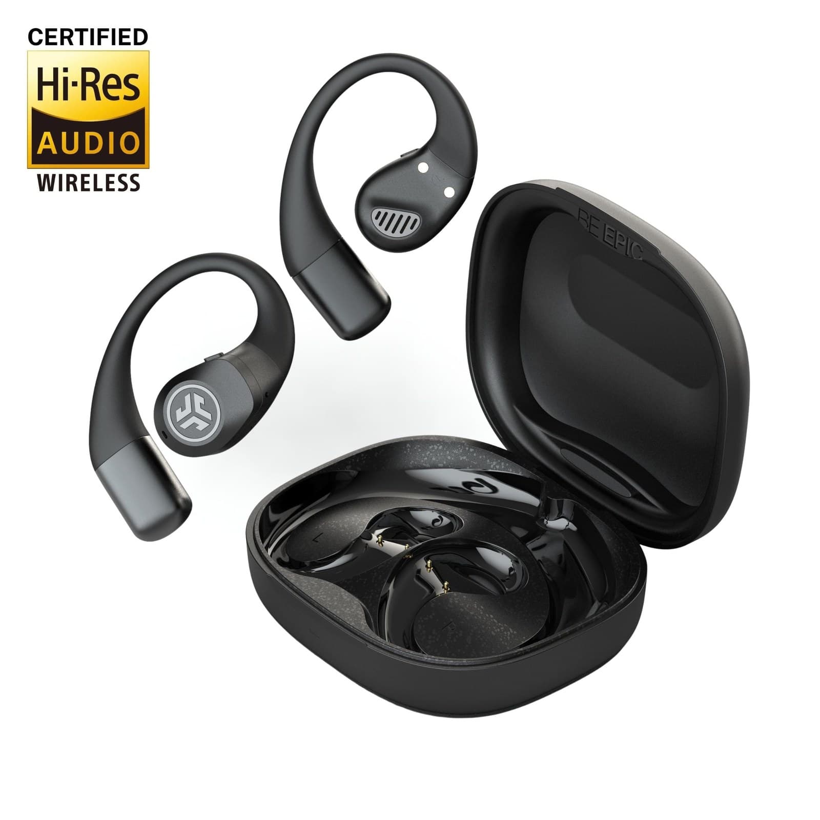 JLab Epic Open Sport Air Conduction Open-Ear Wireless Earbuds - Black