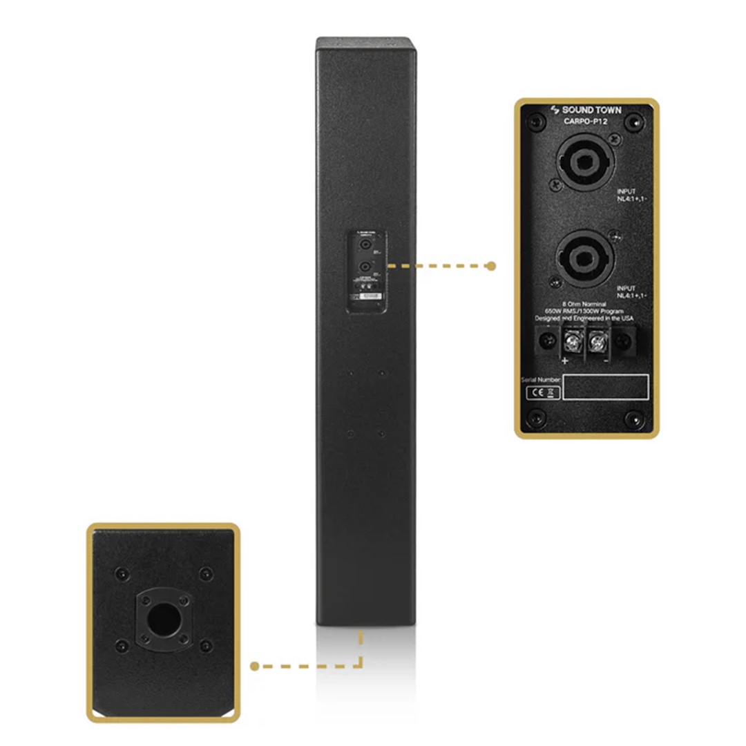 Sound Town CARPO-P12B - 1300W Passive Column Speaker — view 5