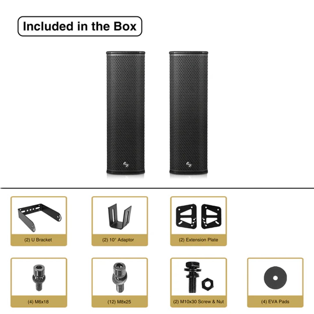Sound Town CARPO-P3B Compact Passive PA Speaker (Black) Pair — view 5