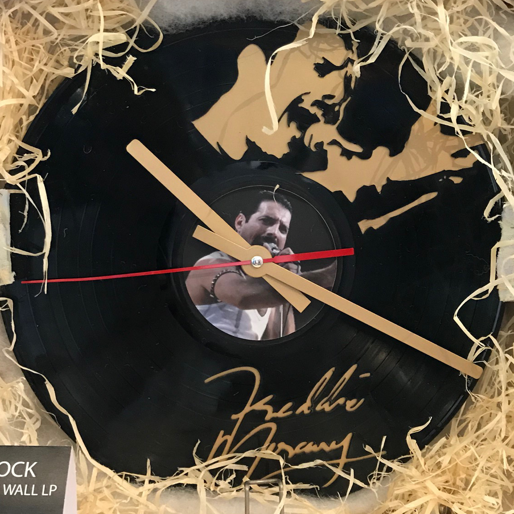 Freddie Mercury Record Clock - Lazer Cut