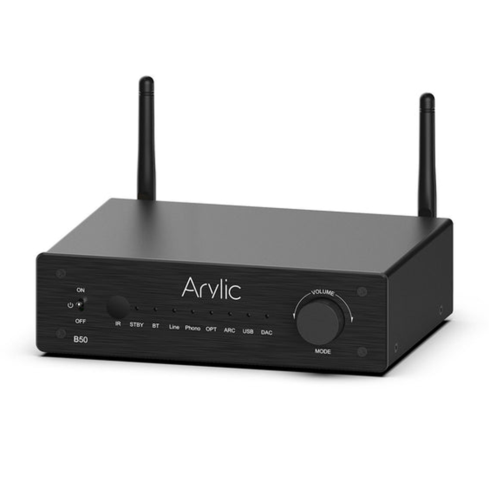Arylic B50 Bluetooth Stereo Amplifier With Audio Transmitter and ARC Audio Input