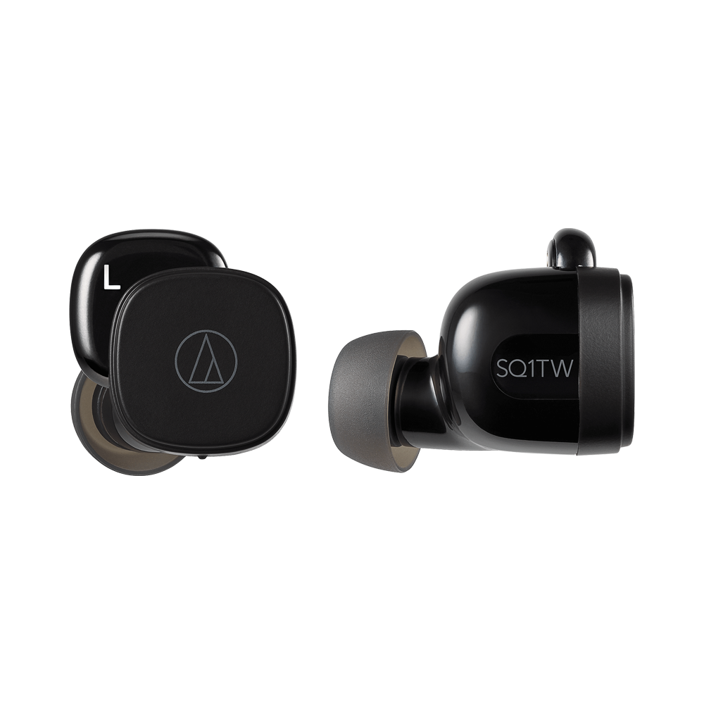 Audio-Technica ATH-SQ1TW BK - Black Wireless Earbuds