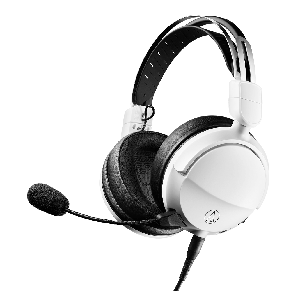 Audio-Technica ATH-GL3 White - High-Fidelity Closed-Back Gaming Headset