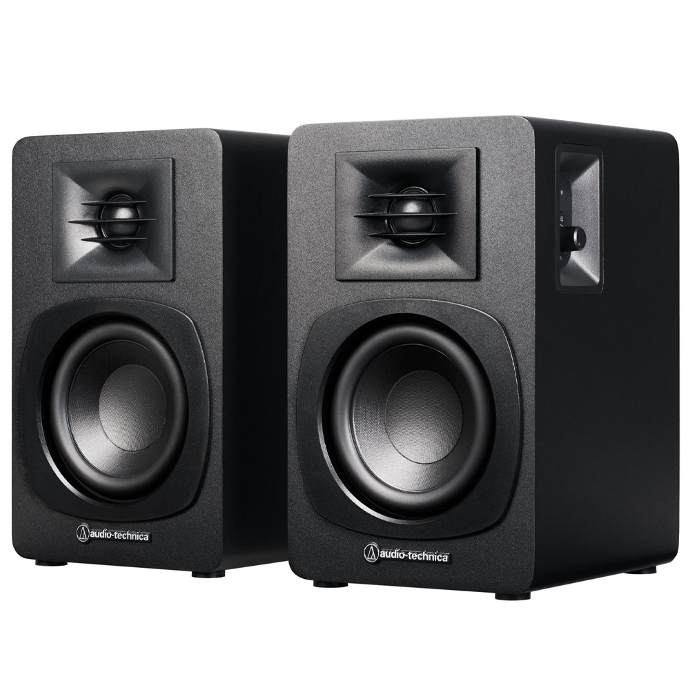 Audio-Technica AT-SP3X - Powered Bookshelf Speakers ideal for Turntable