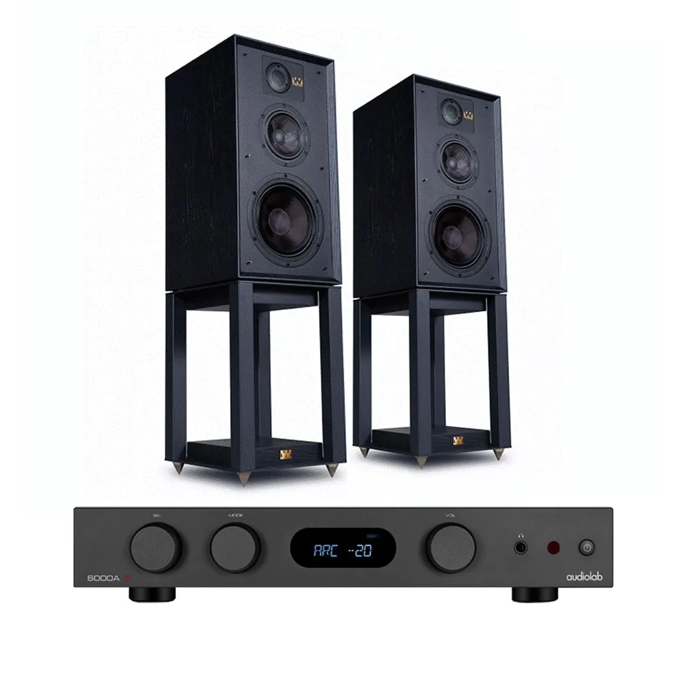 AudioLab 6000A Mk2 Incl Wharfedale Super Linton Speakers and Stands