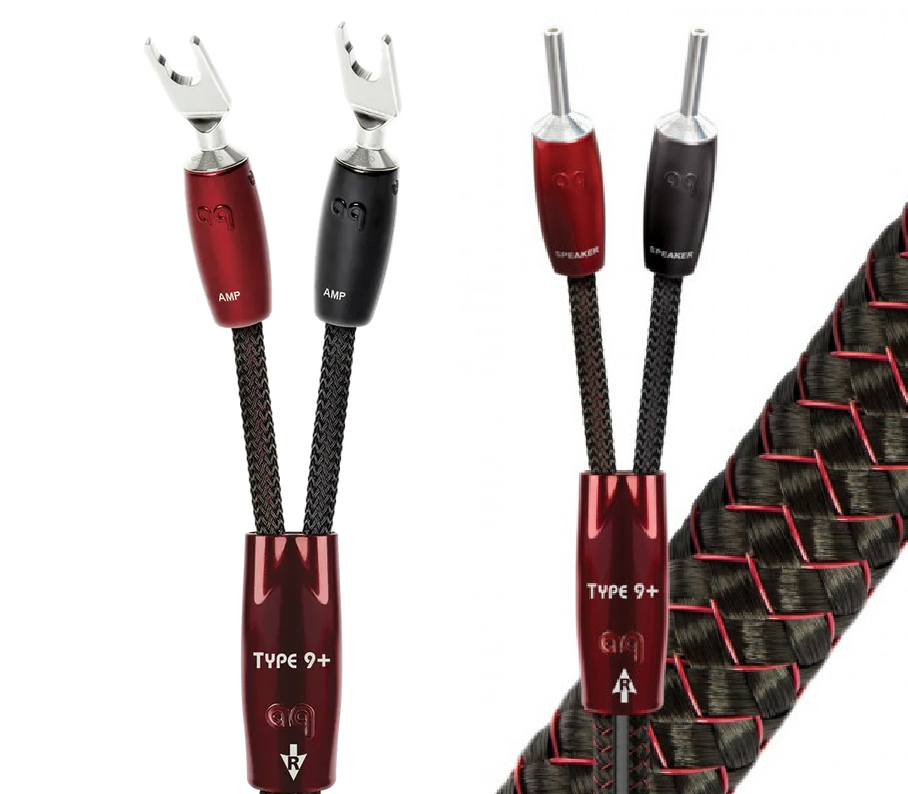 AudioQuest Type 9+DBS - Pre-Terminated 3m Banana Spade Speaker Cable Pair — view 1