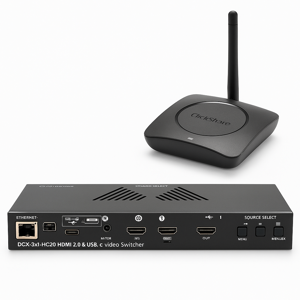 Lightware DCX-3x1-HC20 + Barco ClickShare C-5 Meeting Room Performance Bundle