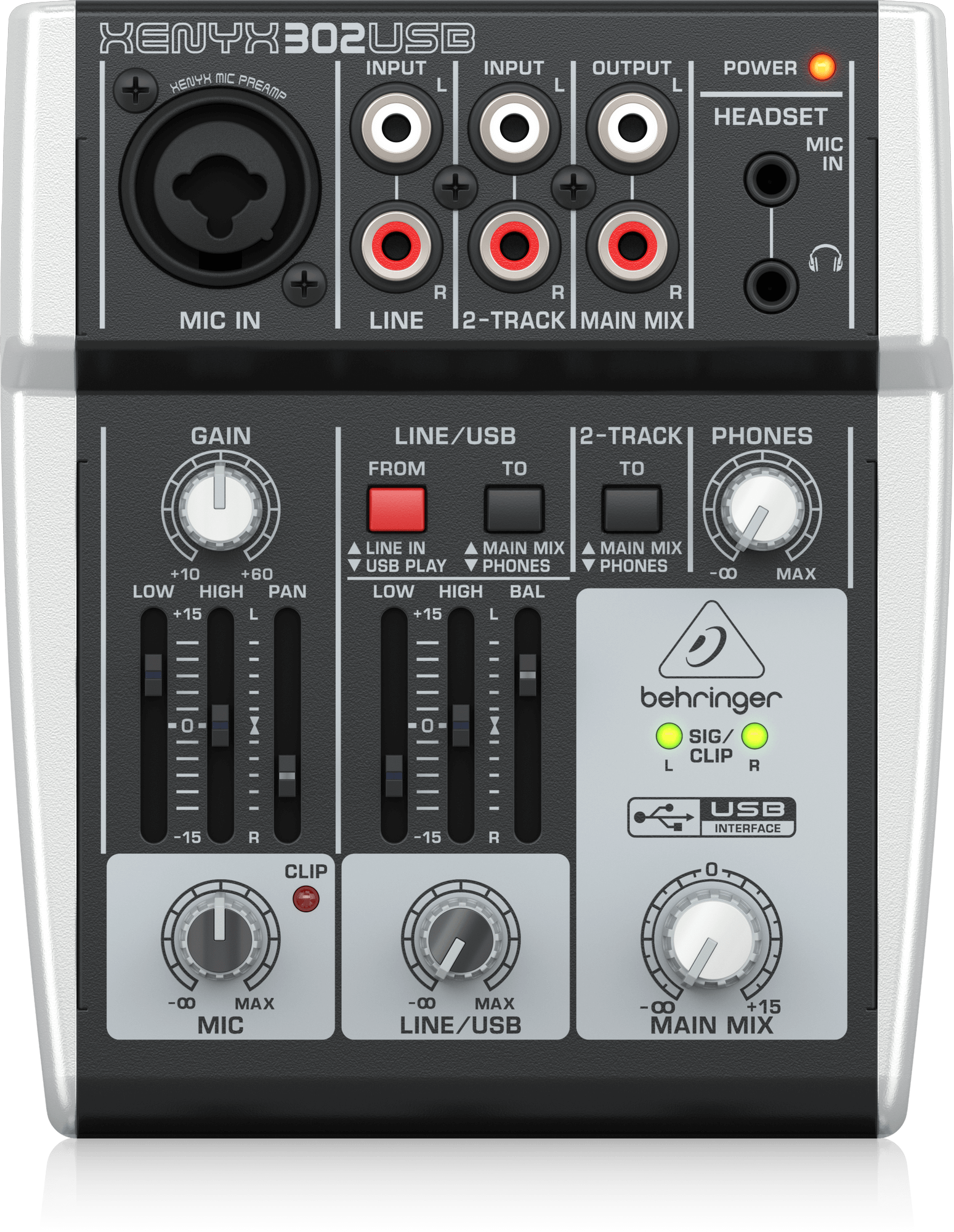Behringer XENYX 302USB- 5 CHANNEL USB MIXER