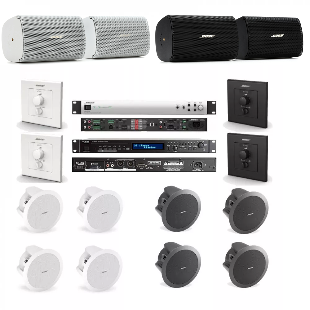 Bose Professional Restaurant System 5 - Complete audio 2 Zone system for your business, cafe or restaurant