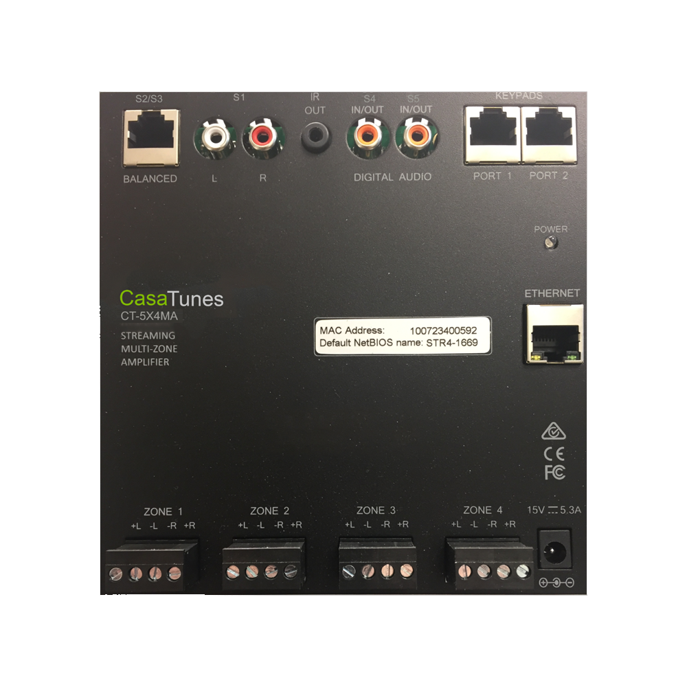 Casatunes CT-5X4MA - Streaming MultiRoom Amplifier 4 Zones