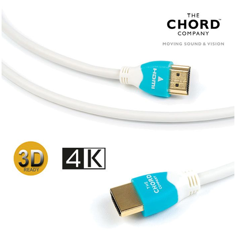 Chord C-View Hdmi Cable 0.75m - Ultra-slim High Speed HDMI cable with Ethernet
