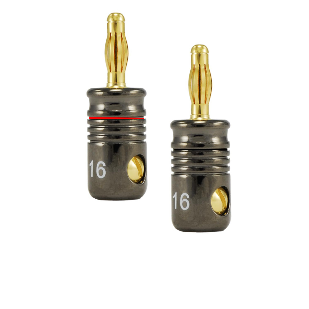 Cleerline Planet Waves Banana Speaker Connectors - 16 Guage Banana Plugs (Pair)