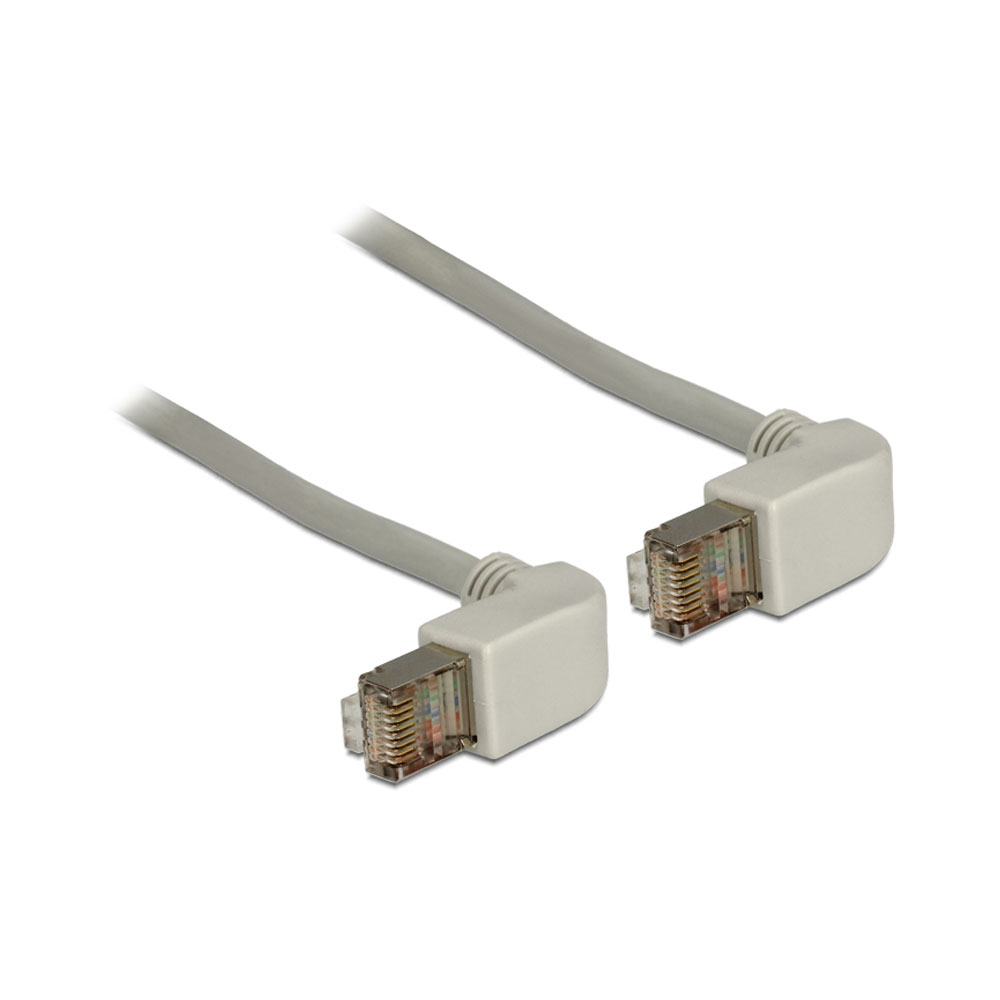 Delock - Cat.5e SF/UTP RJ45 Patch Cable, Both Ends Angled, LS0H, 0.5m (83510)