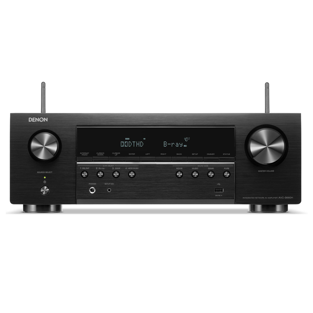 Denon AVC-S660H - 5.2 Ch. 135W 8K AV Amplifier with HEOS® Built-in