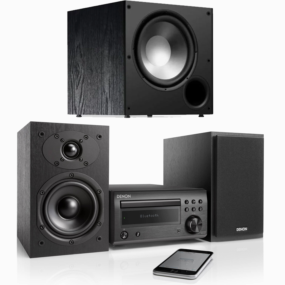 Denon M41 - HiFi System with CD and Bluetooth Including Polk Subwoofer