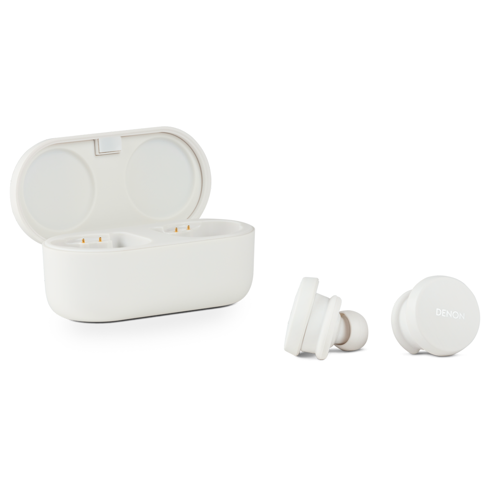 Denon Perl - True Wireless earbuds with personalized sound and lossless audio (White)