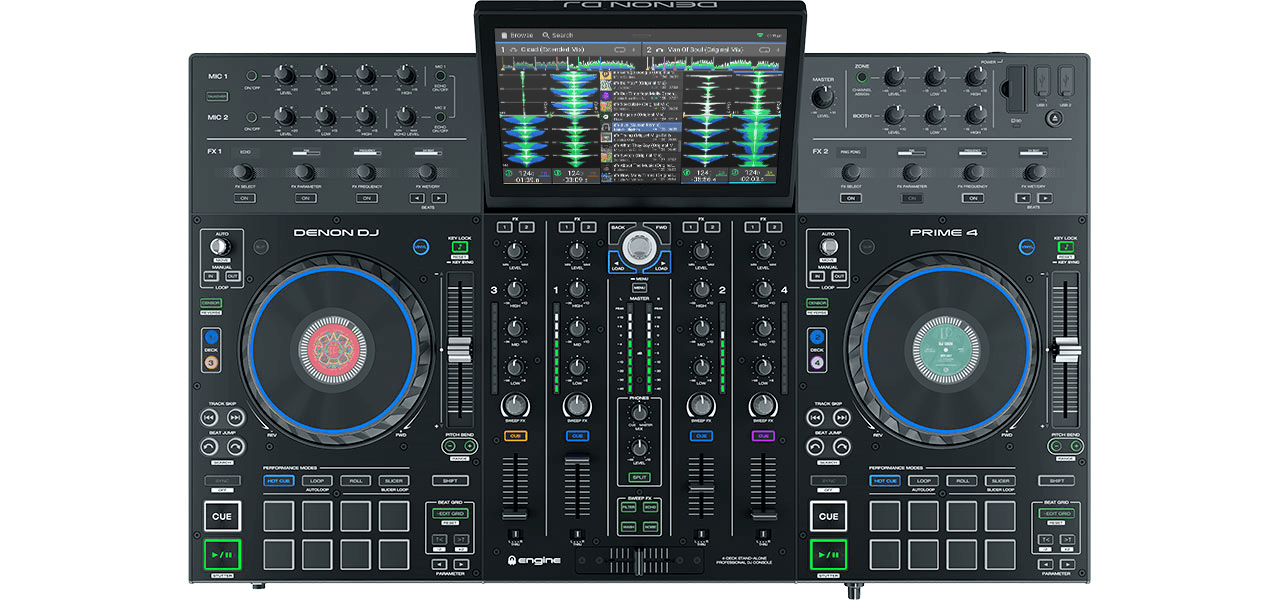 Denon DJ PRIME 4 - Standalone DJ System | Smart Console