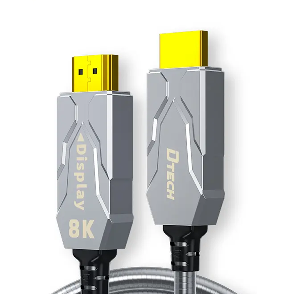 DTech HF8010K - Armoured Fibre Cable 10-50m Hdmi V2.1 8K Resolution