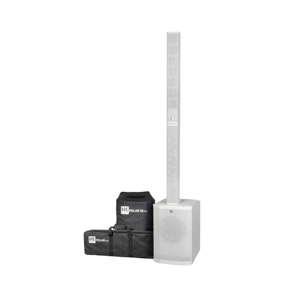 HK Audio Polar10 MKii White - Active column loudspeaker system (Each incl Bags)