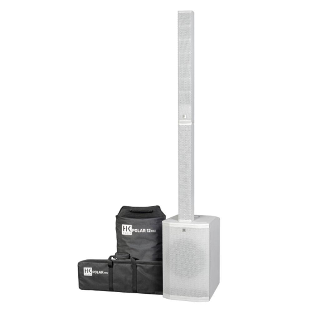 HK Audio Polar12 MKii White - Active column loudspeaker system (Each incl Bags)