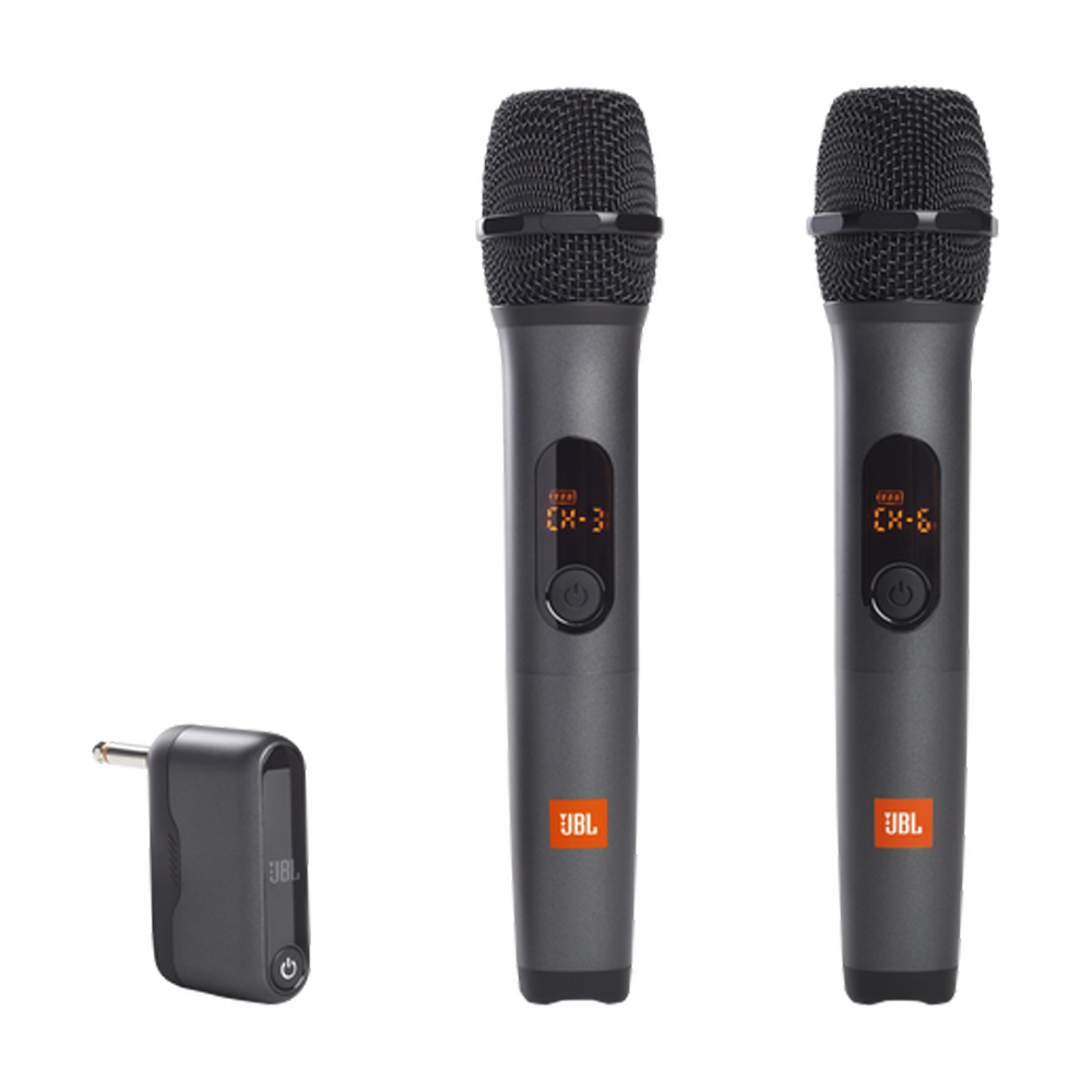 JBL Wireless Microphone Set - Set of 2 Mics and Receiver for any Speaker with Mic Input