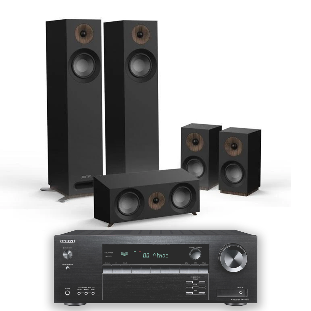 Jamo Onkyo Package : Onkyo TX-SR393 incl Jamo S 805HCS Speaker Package