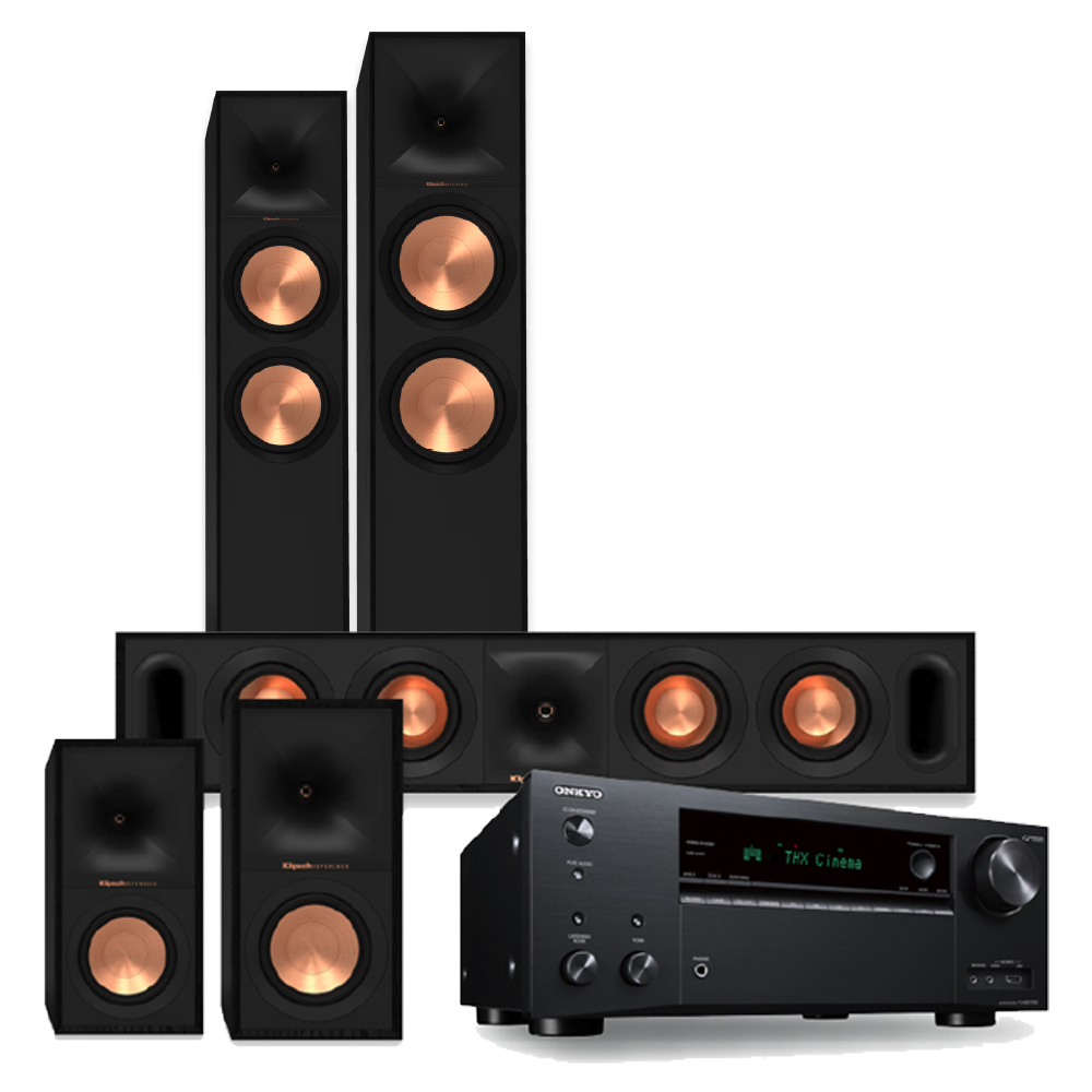 Klipsch R-800F Home Theatre Speaker Package - Including Onkyo TX-NR7100