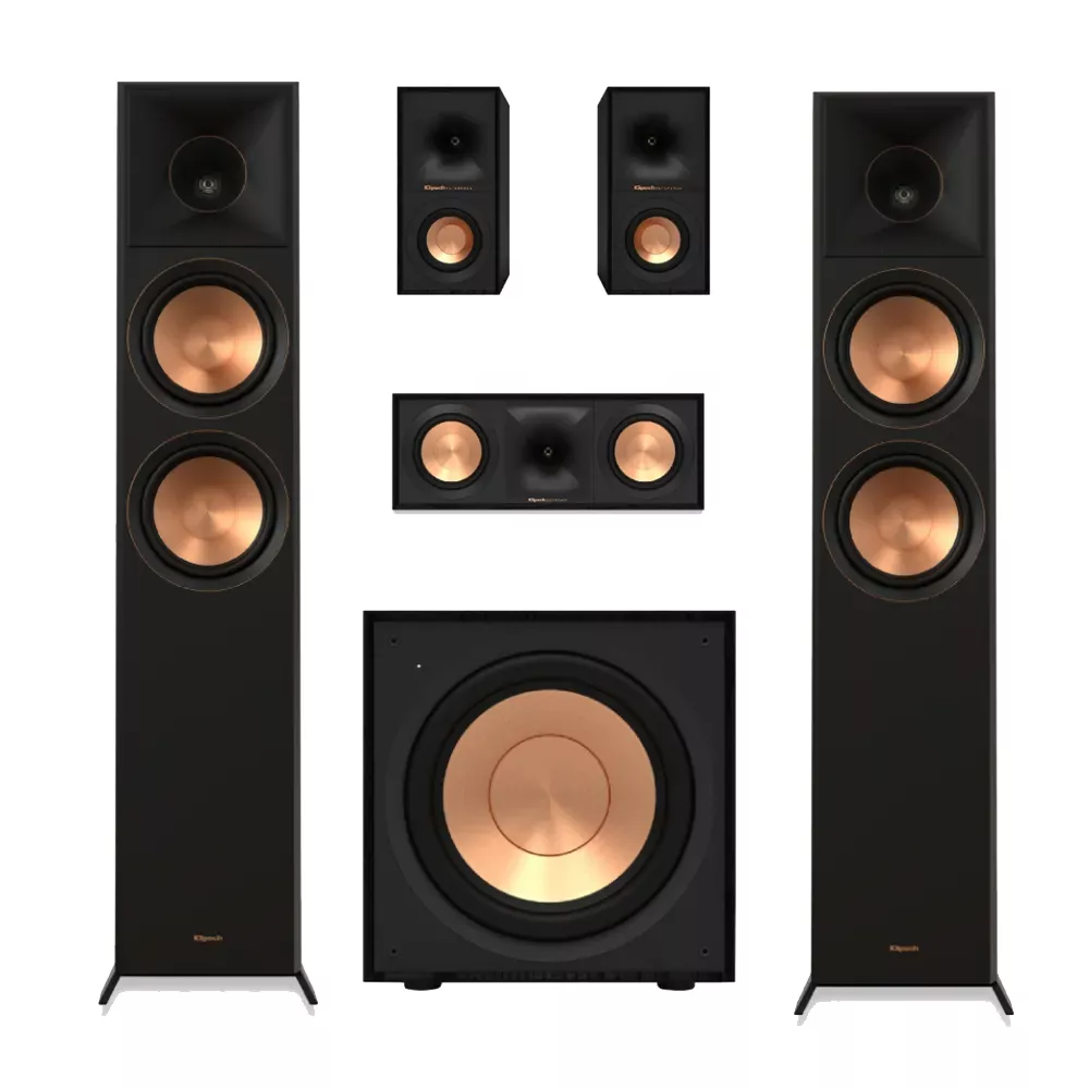 Klipsch R-600F Package (Black) - Home Theatre Speaker Package with Optional Subwoofer