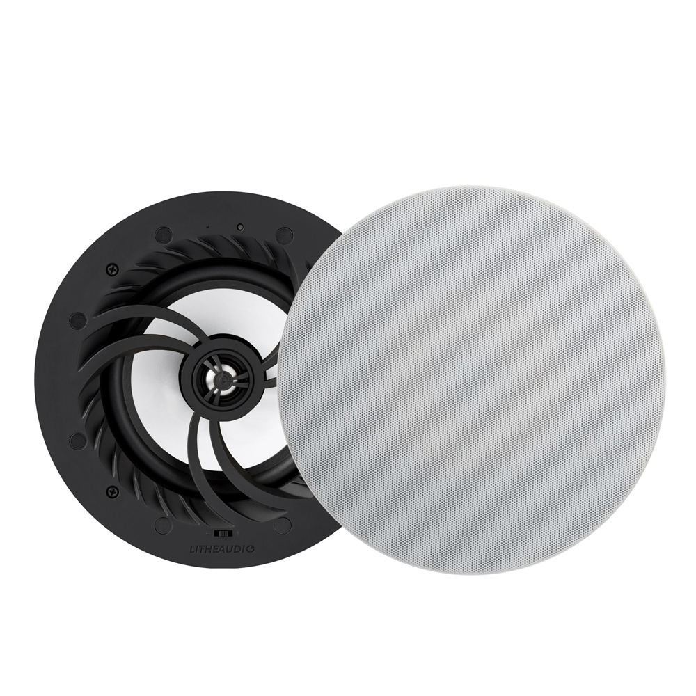Lithe Audio Wi-Fi IP44 WeatherProof Ceiling Speaker (Pair - Active/Passive) - V2