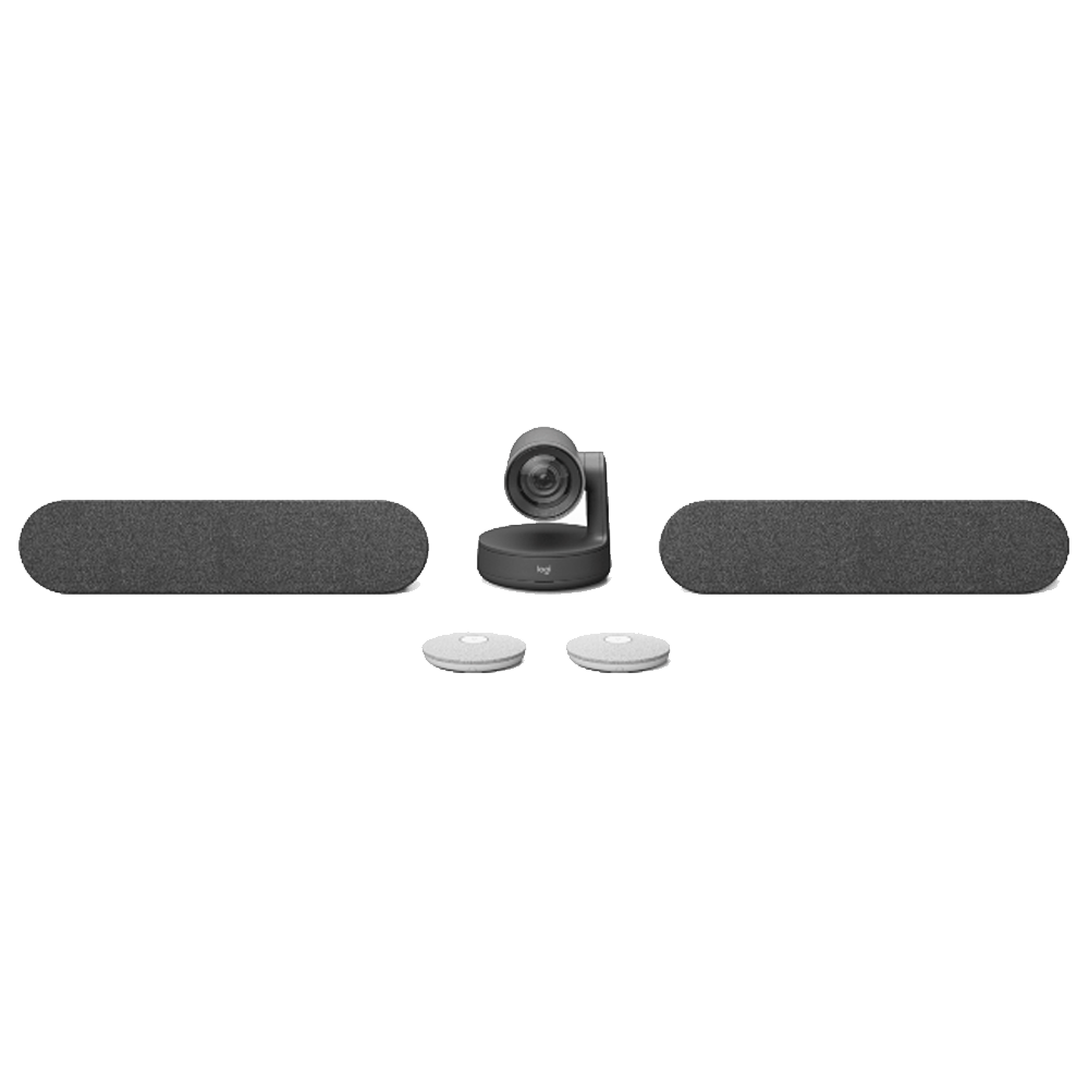Logitech - Rally Plus Premier Modular Video Conferencing System for Large and Extra Large Rooms, incl. Rally Cam, 2x Speakers, 2x Mic Pods, Rally Display Hub, Rally Table Hub