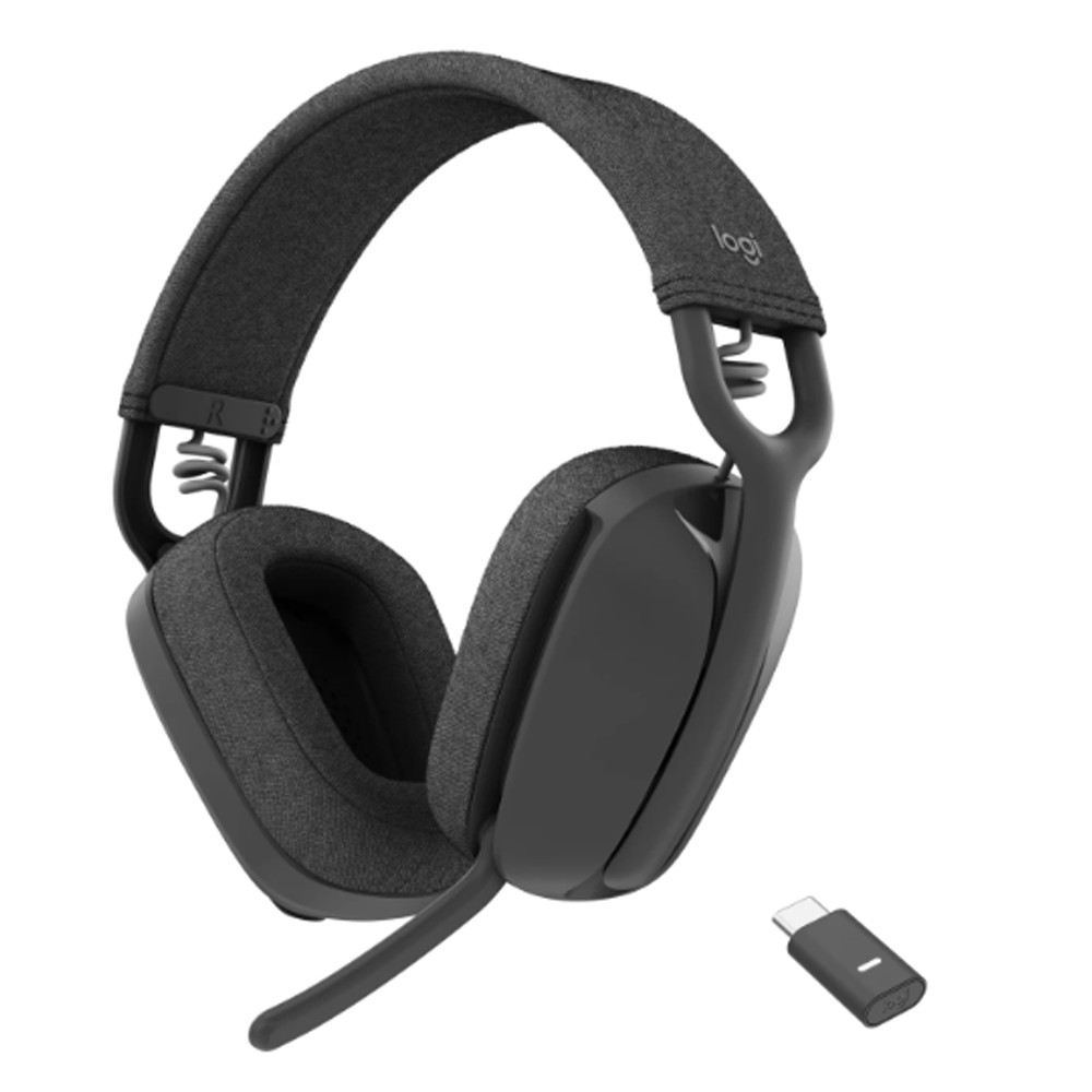 Logitech - Zone Vibe Wireless Bluetooth Headset, Microsoft Certified - Graphite