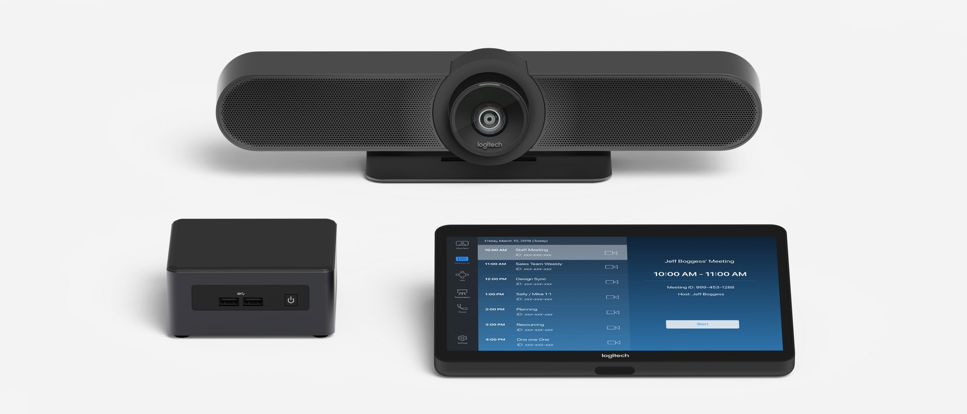 Logitech Tap Zoom Rooms Video Conferencing Small Room Bundle