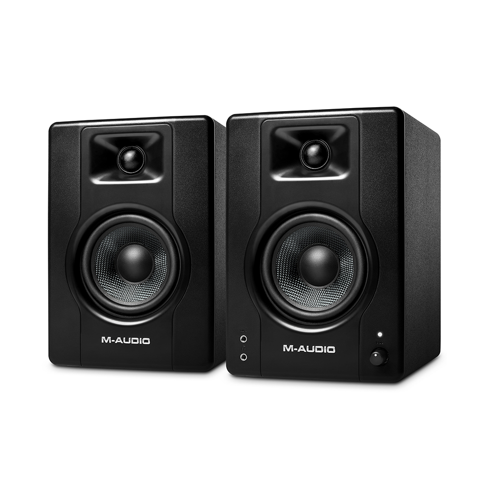 M-Audio BX4 - 4.5” Black Kevlar® 120-Watt Multimedia Reference Monitors | Music Production | Live Streaming | Podcasting (Pair)