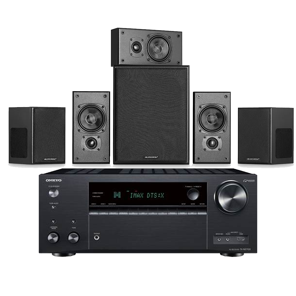 M&K Miller & Kreisel Movie 5.1 incl Onkyo TX-NR6100 - Home Theatre System