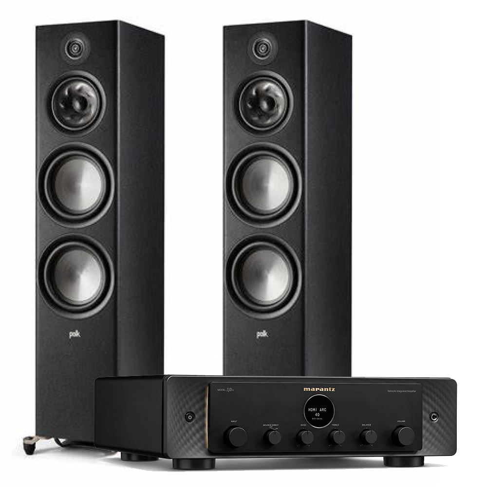Polk Reserve R700 Floorstanding Speakers with Marantz Model 40 Streaming Amplifier