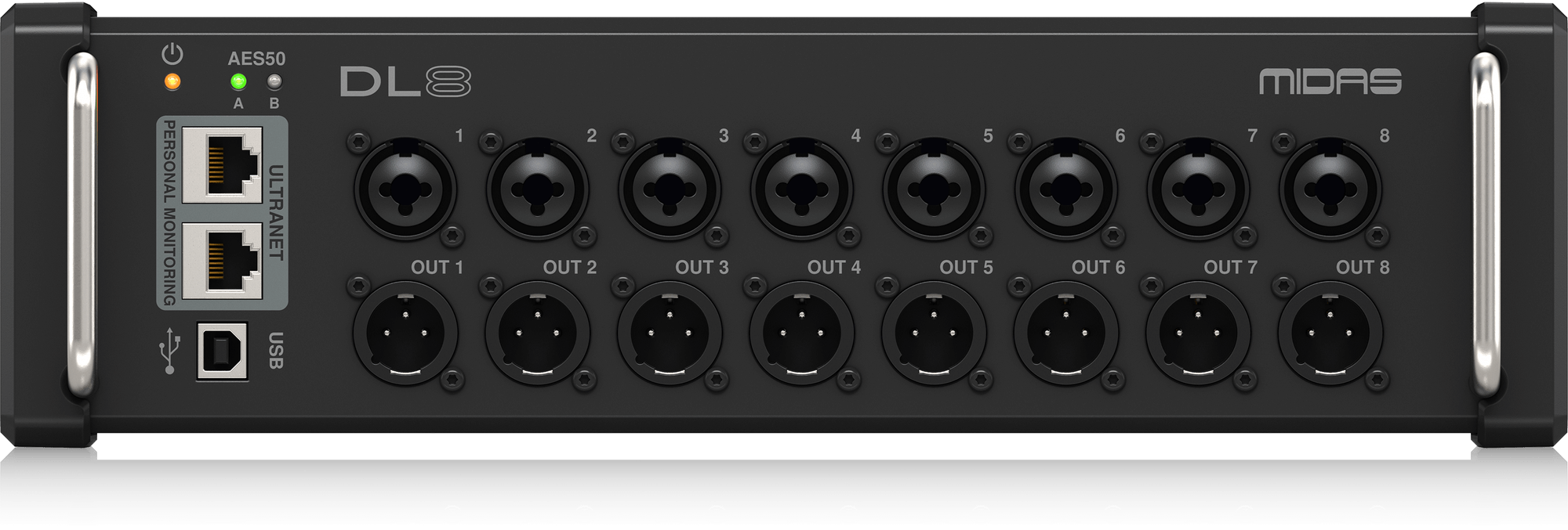 Midas DL8 - 8 input 8 output Stage Box | POE Powered