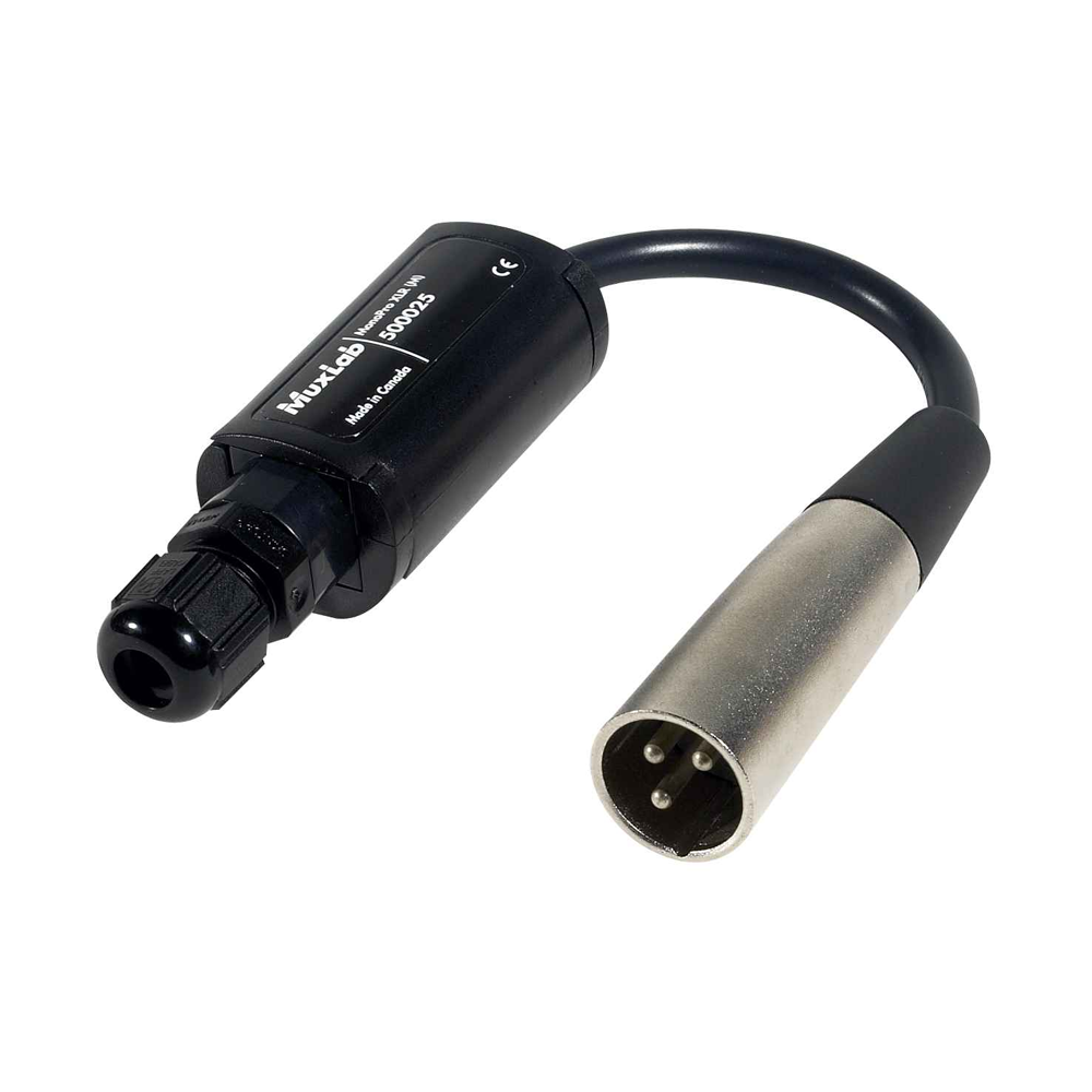 Muxlab MonoPro™ XLR, M - XLR Male to Cat Balun